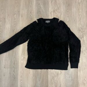 Michael Stars Fuzzy Black Sweater